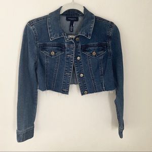 Macy’s Blue Cropped Jean Jacket